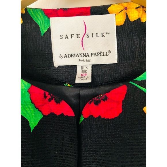 VTG Adrianna Papell Safe Silk Floral Ensamble - Picture 2 of 6
